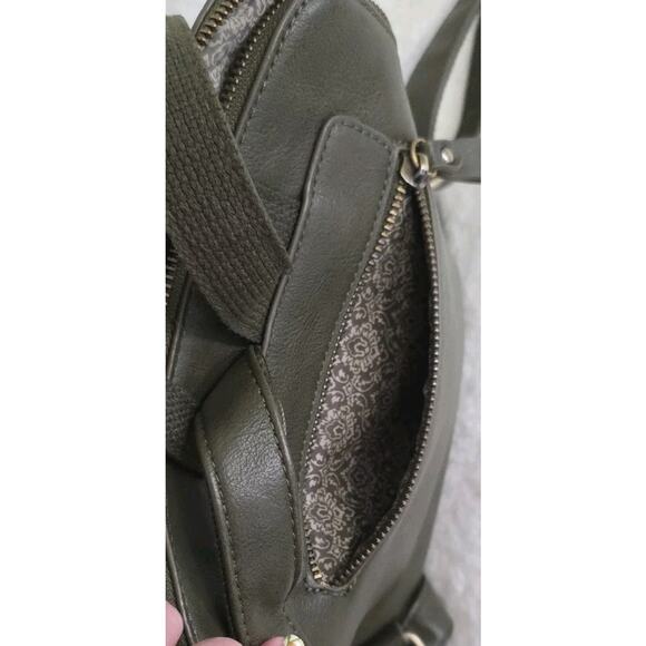 Joy Susan Julia Mini Backpack Purse Dark Olive Green Colored Vegan Leather main image 11